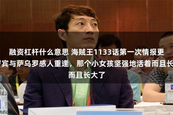 融资杠杆什么意思 海贼王1133话第一次情报更新|罗宾与萨乌罗感人重逢，那个小女孩坚强地活着而且长大了