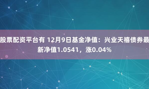 股票配资平台有 12月9日基金净值：兴业天禧债券最新净值1.0541，涨0.04%