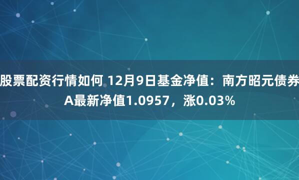 股票配资行情如何 12月9日基金净值：南方昭元债券A最新净值1.0957，涨0.03%