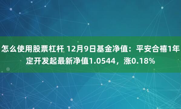 怎么使用股票杠杆 12月9日基金净值：平安合禧1年定开发起最新净值1.0544，涨0.18%