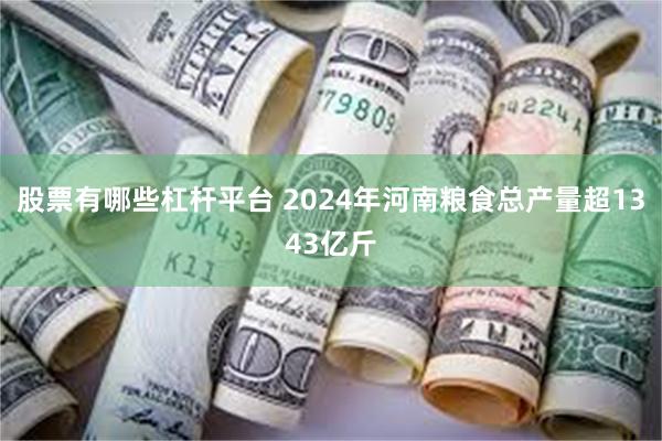 股票有哪些杠杆平台 2024年河南粮食总产量超1343亿斤