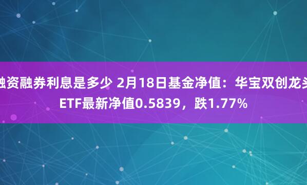 融资融券利息是多少 2月18日基金净值：华宝双创龙头ETF最新净值0.5839，跌1.77%